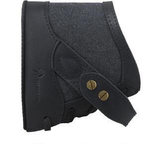 WAYNE'S DOG Canvas Leather Slip-On Recoil Pad for Rifle Shotgun, No Drill Barrel Mount Gun Stock Buttstock Extension Pads