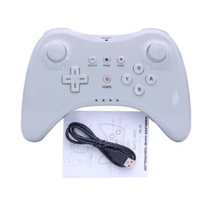 Linsuntop Wireless Pro Controller لـ wii u pro ، وحدة تحكم اللعبة القابلة لإعادة الشحن لـ wii u مع كابل الشحن (أبيض)