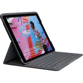 Logitech IPad (7th, 8th and 9th Generation) Keyboard Case Slim Folio with Integrated Wireless Keyboard -Graphite (Renewed)