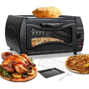 Tandoor Oven,15L Electric Pizza Oven Countertop for Home,2100W High Power,Adjustable Temperature 122°F-752°F,Perfect for Tandoori Chicken,Naan,Roti,and Pizza-Toaster Oven Countertop for Baking