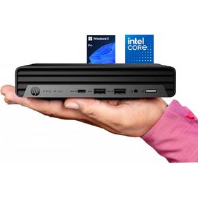HP 2025 Pro G9 Mini Desktop Computer, Intel i3-13100T, 16GB DDR5 RAM, 512GB PCIe SSD, Triple 4K Display Support, USB-C, Ultra-Quiet Design, WiFi-6, Bluetooth 5.2, Keyboard & Mouse, Windows 11 Pro