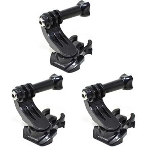 360 Degree Rotatable J-Hook Buckle Base Vertical Surface Mount Adapter Compatible with Gopro Hero 12/11/10/9/8/7/6/5, Yi, SJCAM & Other Action Cameras