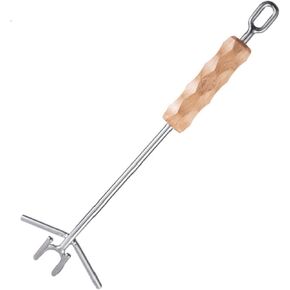 CAMPINGMOON Camping Dutch Oven Lid Lifter for Lifting and Carrying Dutch Ovens with Wood Handle MS-34