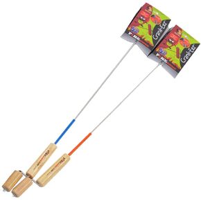 Crank-Eez Marshmallow Roasting Stick With Crank, Great Smore's Campfire Roaster For Family Fun Camp Cooking, Set of 4