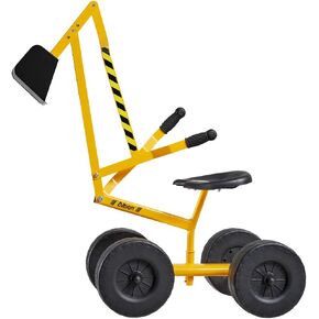 ALBOTT Ride on Sand Digger Excavator Toys تعمل رافعة مع عجلات 8 بوصات ومقعد دوران 360 درجة (برتقالي) in Kuwait