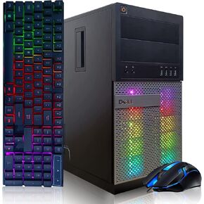 Dell RGB Gaming Desktop PC, Intel I7 3.4Ghz, GeForce GTX 1660 Super 6G GDDR6, 32G Memory, 512G SSD, 3T, WiFi, BT 5.0, RGB Keyboard & Mouse, W10P64 (Renewed)