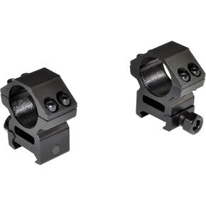 Sniper 1" 1 INCH Diameter Scope Rings for Picatinny Base - Aluminum, Medium Profile (2-Piece)