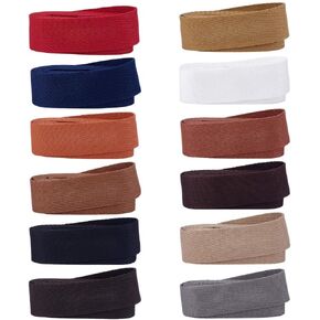 PH PandaHall 12 Colors Cotton Webbing 1.5 Inch Webbing Straps Cotton Strap Bag Handles Webbing Sewing Twill Ribbon for Crafts Sewing Tote Canvas Bags Belting Outdoor Supplies 26 Yards
