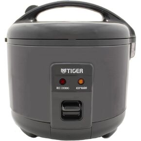 Tiger JNP-S55U-KY 3 Cup Capacity White Rice Cooker with Non-Stick Inner Pot, Retractable Power Cord, and Keep Warm up to 12 hours (Obsidian Black)