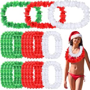 36 PCS Mardi Gras Leis Hawaiian Flower Netclace Mardi Gras Garlands Necklace Netlace Flower for Mardi Gras Party Parad in Kuwait