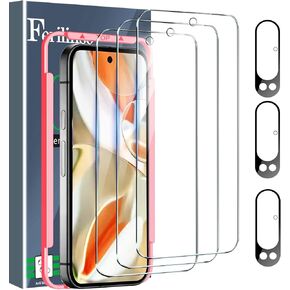 Ferilinso 3 Pack Screen Protector for Google Pixel 9A, Tempered Glass Phone Case Friendly Accessories, Protector de Pantalla for Google Pixel 9A