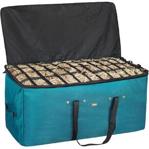 حقيبة Hay Bale ، 44 × 18 × 222 حقيبة قش كبيرة كبيرة مع تصميم بطيء في التغذية البطيئة للخيول الماعز حمار الأغنام ، حقيبة تخزين بيل الثقيلة في أكسفورد الثقيلة في الحظيرة (أسود) (أسود) in Kuwait