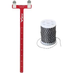 SOPOGER Archery Bow String Serving Thread with Bow Square T Shape Bow Square Ruler Bowstring Measurement Tool Bow Turning Kit