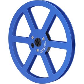 7 Inch Empty Tape Reel, Aluminum Alloy Sound Takeup Reel Disc with 6 Holes, for Reel to Reel Tape Players (Blue)