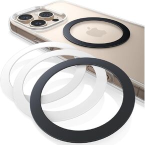 Lamicall for MagSafe Sticker Ring - 4 Pack Powerful Metal Ring Compatible with Mag Safe Wireless Charger Case for iPhone 16 15 14 Pro Max Galaxy Android Accessories [Not Magnets]