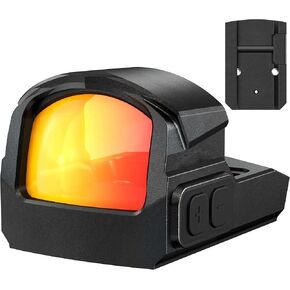 HAWKWAY 2 MOA Red Dot Sight & Dot Open Reflex Sight Auto Shaking Switch Solar & Auto Switching Parallax Free for Full-Sized RMSC & RMR