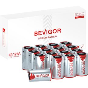 BEVIGOR CR123A 3V Lithium Batteries 6 Pack,1500mAh Photo Lithium Battery, 3 Volt 123 Battery Lithium for Flashlight and Security Device【Non-Rechargeable】
