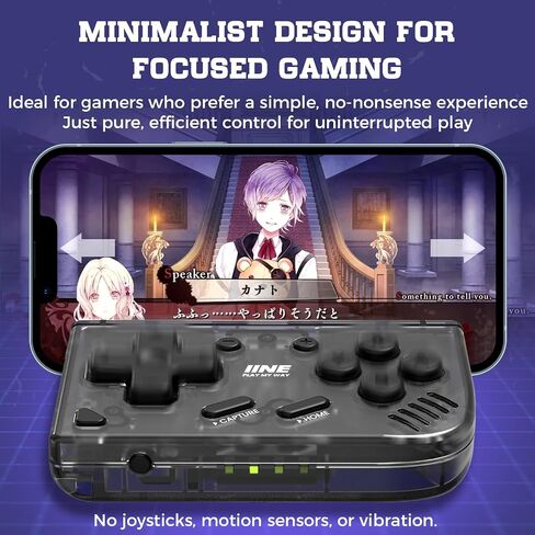 IINE Mini Retro Wireless Controller, Micro Remote Controller for Switch/OLED, PC, Android and IOS, Keychain Pocket-sized Controller with Turbo Function (Black) in Saudi Arabia