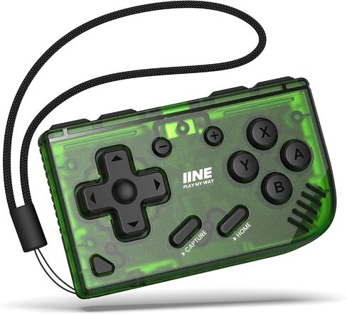 IINE Mini Retro Wireless Controller, Micro Remote Controller for Switch/OLED, PC, Android and IOS, Keychain Pocket-sized Controller with Turbo Function (Black) in Kuwait