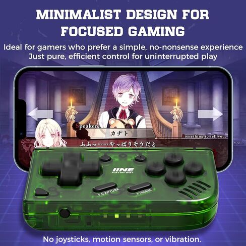 IINE Mini Retro Wireless Controller, Micro Remote Controller for Switch/OLED, PC, Android and IOS, Keychain Pocket-sized Controller with Turbo Function (Black) in Kuwait