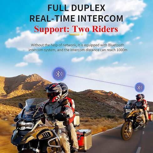 Motocycle Helment Wireless Bluetooth Headset Bluet Stellartalk-S2 IP67 Moto Moto Biking & Skiiing/1000m Intercom/2 in 1 microphone/2 Riders Intercom in Kuwait