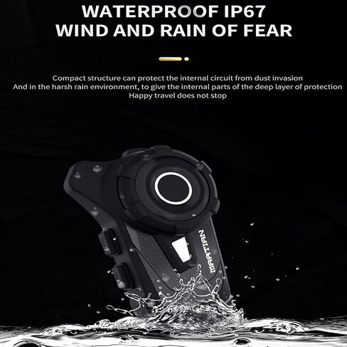 Motocycle Helment Wireless Bluetooth Headset Bluet Stellartalk-S2 IP67 Moto Moto Biking & Skiiing/1000m Intercom/2 in 1 microphone/2 Riders Intercom in Kuwait