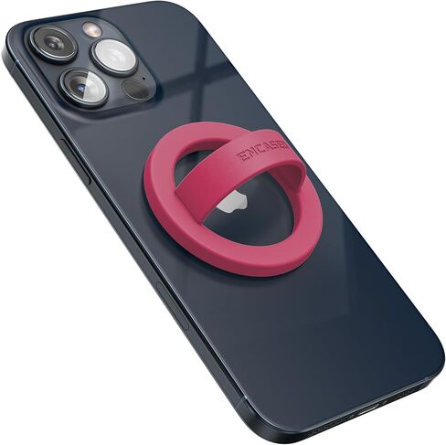 Encased Magnetic Phone Grip Holder (Compatible with MagSafe) Thin Silicone Finger Loop Ring for iPhone (Dark Pink) in Kuwait