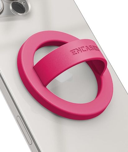 Encased Magnetic Phone Grip Holder (Compatible with MagSafe) Thin Silicone Finger Loop Ring for iPhone (Dark Pink) in Kuwait