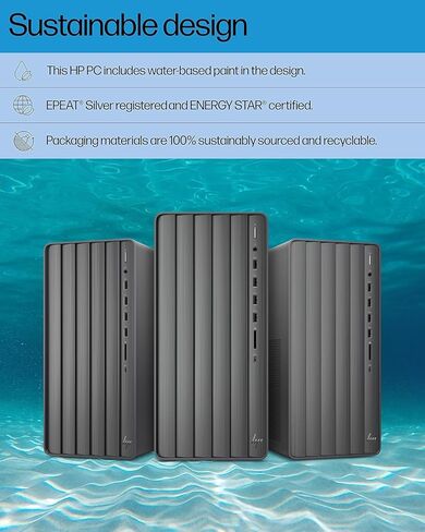 HP Envy Intel i7 Tower Desktop, Intel i7-14700 (Beats i9-12900), 32GB RAM, 1TB PCIe M.2 SSD, Wi-Fi 6, SD Card Reader, Windows 11 Pro in Saudi Arabia