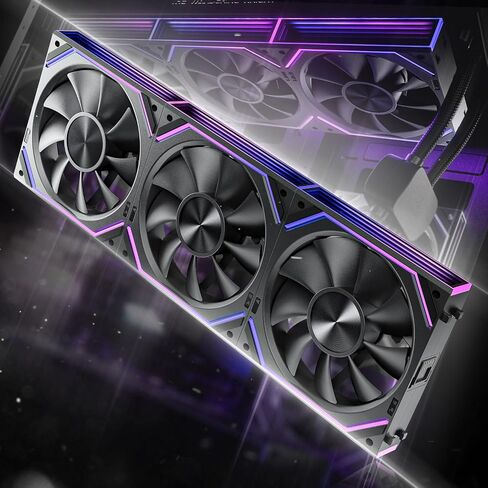 Asiahorse Dawn 120mm Case Fan ، Argb PWM 1850RPM/71CFM تدفق الهواء ، تصميم الشفرة للأمام والعكس ، ضوضاء منخفضة ، محامل HDB الدقيقة عالية الأداء Uni PC مروحة Modular Daisy in Kuwait