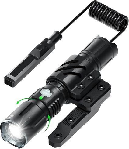 Feyachi Rechargeable Tactical Flashlight 1500 Lumen, with Strobe, USB-C Charging, IPX7 Waterproof, Includes Pressure Switch & M-Lock Mounts in Saudi Arabia