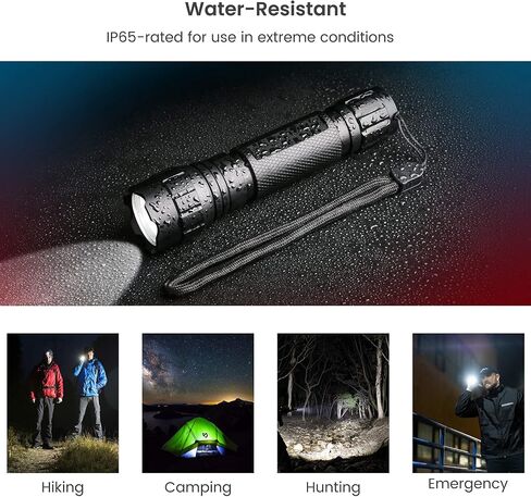 Feyachi FL14-MB Flashlight 1200 Lumen Matte Black LED Light with Flashlight Mount and Pressure Switch Included in Kuwait