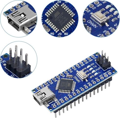 Mini Nano V3.0 ATmega328P Module Micro Controller Board with USB Cable for Arduino in Saudi Arabia