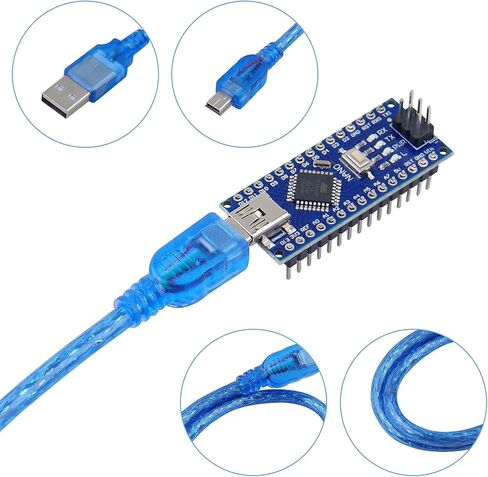 Mini Nano V3.0 ATmega328P Module Micro Controller Board with USB Cable for Arduino in Saudi Arabia