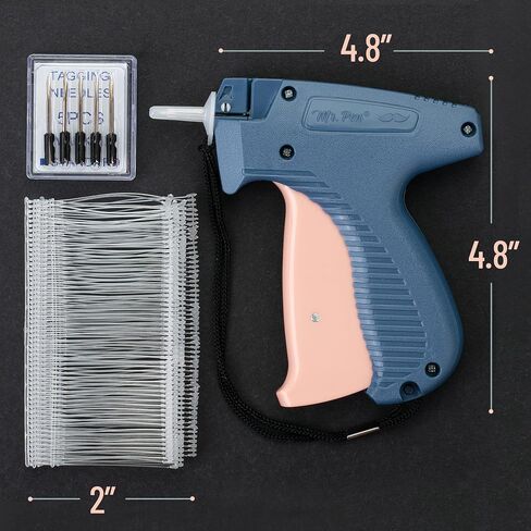 Mr. Pen- Tagging Gun with Case, 5 Needles, 1008 pcs 2" Barbs Fasteners, Greyish Blue, Tagging Gun for Clothing Tag Gun for Clothes Tag Gun, Price Tag Gun, Pricing Gun, Tag Attacher Guns in Saudi Arabia