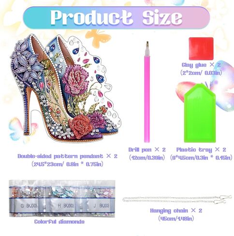 KASURE 2 Pcs Diamond Painting Kits Hanging Pendant,Diamond Art Kits for Adults,Special Shaped Diamond Art Butterfly Window Ornaments Diamond Art Suncatchers for DIY Crafts Gift and Decor,Box Package in Saudi Arabia