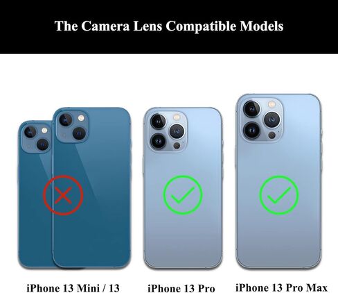 Rear Camera Lens Glass Replacement with Adhesive Pre-Installed Compatible for iPhone 13 Pro / 13 Pro Max (3 Pieces/Set) with Repair Tools and Installation Manual in Saudi Arabia