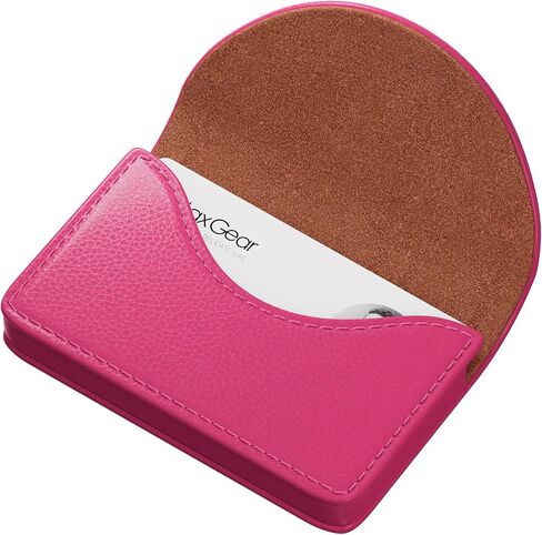 MaxGear Business Card Holder, PU Leather Business Card Case Pocket for Men or Women, Professional Slim Credit Cards Carrier Name Cards Holder Wallet with Magnetic Shut, Coffee in Saudi Arabia