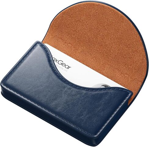 MaxGear Business Card Holder, PU Leather Business Card Case Pocket for Men or Women, Professional Slim Credit Cards Carrier Name Cards Holder Wallet with Magnetic Shut, Coffee in Saudi Arabia
