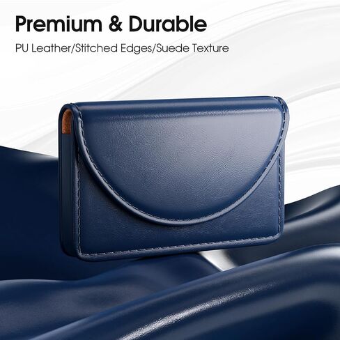 MaxGear Business Card Holder, PU Leather Business Card Case Pocket for Men or Women, Professional Slim Credit Cards Carrier Name Cards Holder Wallet with Magnetic Shut, Coffee in Saudi Arabia
