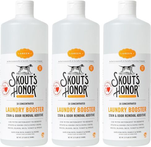 SKOUT'S Honor's Laundry Booster Stain & Odor إزالة الرائحة-تركيبة تعمل بالطاقة النباتية لفرش الحيوانات الأليفة والملابس ومنصات التبول القابلة للغسل-صديقة للبيئة وخالية من القسوة ، 32 أوقية in Saudi Arabia