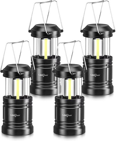 LED Camping Lantern ، الأضواء التي تعمل بالبطارية ، سطوع قابل للتعديل للتخييم ، حالات الطوارئ ، انقطاع التيار الكهربائي ، الفوانيس القابلة للطي في الهواء الطلق ، 2 عبوة in Saudi Arabia