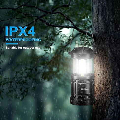 LED Camping Lantern ، الأضواء التي تعمل بالبطارية ، سطوع قابل للتعديل للتخييم ، حالات الطوارئ ، انقطاع التيار الكهربائي ، الفوانيس القابلة للطي في الهواء الطلق ، 2 عبوة in Saudi Arabia