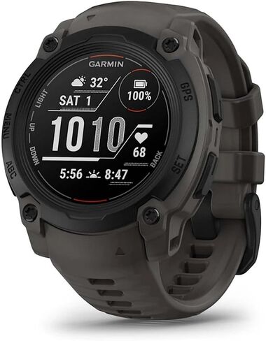 Garmin 010-02932-00 Instinct E 40mm Rugged Outdoor GPS Smartwatch 24/7 Health Monitor (Charcoal) Bundle with 2-Year CPS Protection Pack +Deco Essentials Converter Adapter Type C Adapter, Type-C USB C in Saudi Arabia