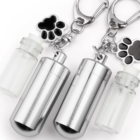 ChunlongFour حرق جثث حرق جثث أليف خيار مفاتيح للكلاب الرماد ، أسطوانة Cat Dog Dur for Pet Ashes حرق التذكارية الرماد التذكاري المجوهرات معرض in Kuwait