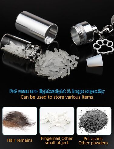 ChunlongFour حرق جثث حرق جثث أليف خيار مفاتيح للكلاب الرماد ، أسطوانة Cat Dog Dur for Pet Ashes حرق التذكارية الرماد التذكاري المجوهرات معرض in Kuwait