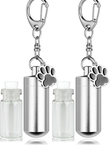 ChunlongFour حرق جثث حرق جثث أليف خيار مفاتيح للكلاب الرماد ، أسطوانة Cat Dog Dur for Pet Ashes حرق التذكارية الرماد التذكاري المجوهرات معرض in Kuwait