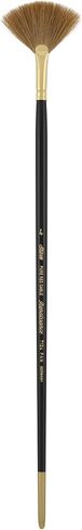 Silver Brush Limited 7104-2 Renaissance Fan Paintbrush for Oil, Watercolor, Gouache, Inks, Dyes, Fluid, & Flow Acrylic, Size 2, Long Handle in Saudi Arabia