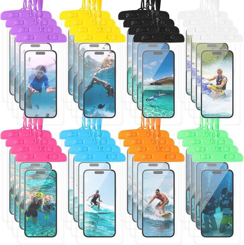 Flutesan 40 Pack Universal Clear Waterproof Phone Pouch, Multicolor in Saudi Arabia
