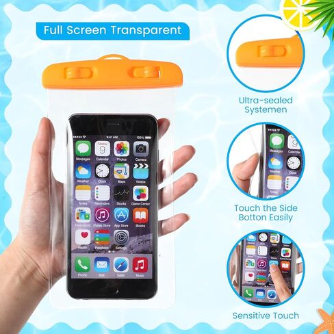 Flutesan 40 Pack Universal Clear Waterproof Phone Pouch, Multicolor in Saudi Arabia